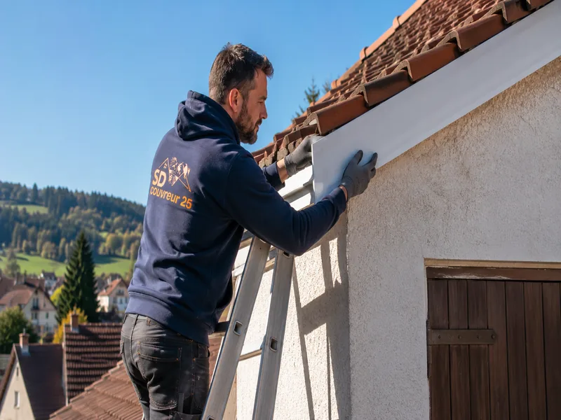 Habillage de planche de rive à Besançon dans le Doubs