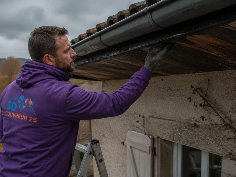 Réparation de solin de cheminée sur une toiture à Besançon