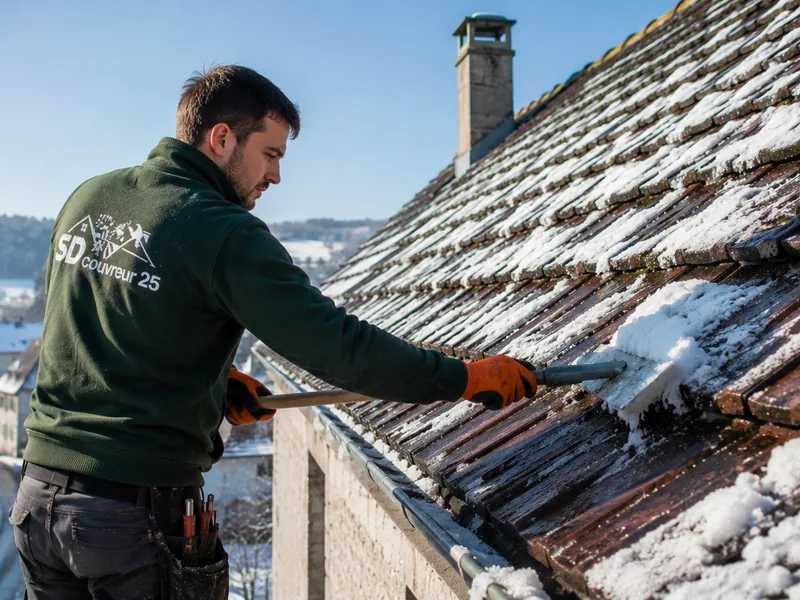 Toiture nettoyée en automne à Besançon avant les premières gelées de Franche-Comté