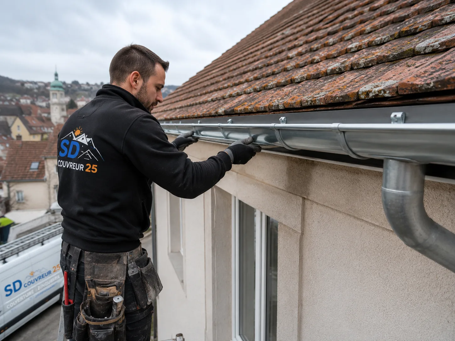 Pose et remplacement de gouttières à Besançon – Doubs 25