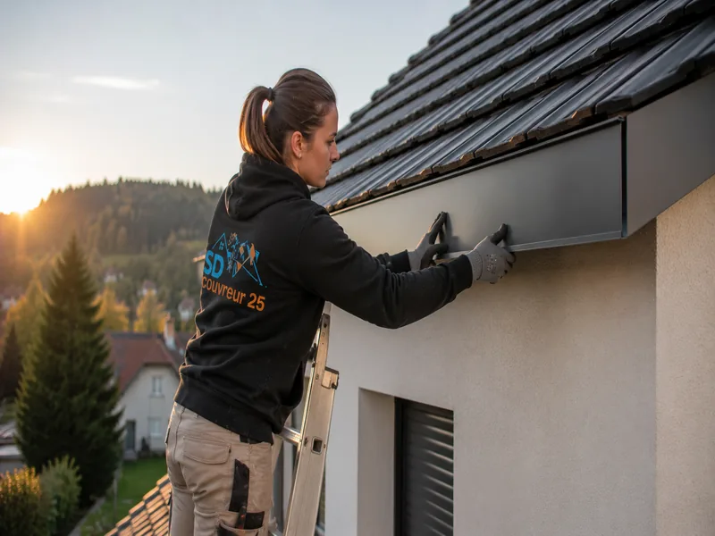Remplacement de planche de rive abîmée dans le Doubs